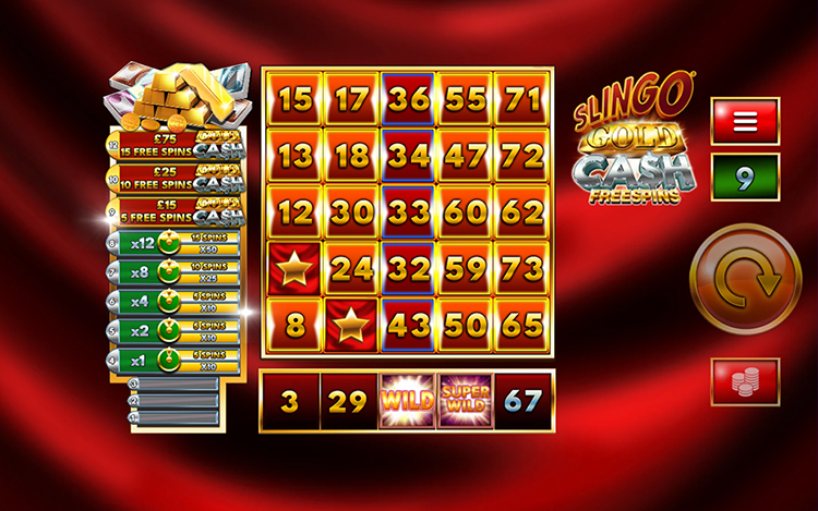 Slingo Gold Cash Free Spins Features