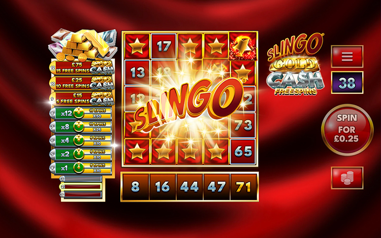 Slingo Gold Cash Free Spins Gameplay