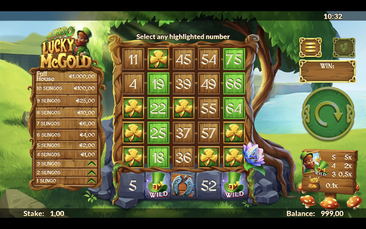 Slingo Lucky McGold Gameplay