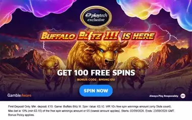 Play Buffalo Blitz III — Exclusive Playtech Launch at Spin Genie