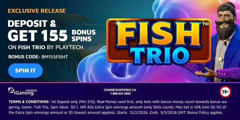 Fish Trio Arrives at Spin Genie with 155 Bonus Spins