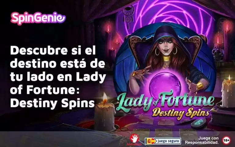 Descubre si el destino está de tu lado en Lady of Fortune: Destiny Spins