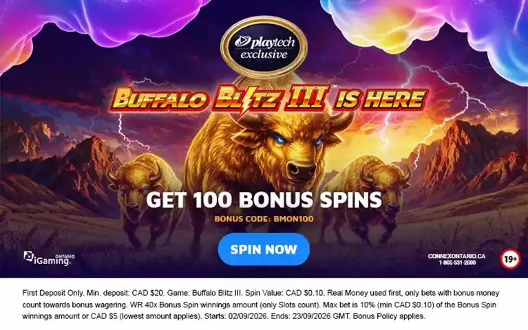Play Buffalo Blitz III — Exclusive Playtech Launch at Spin Genie