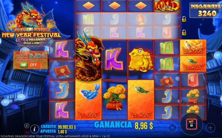 Floating Dragon New Year Festival Ultra Megaways Hold Spin Slot Online 