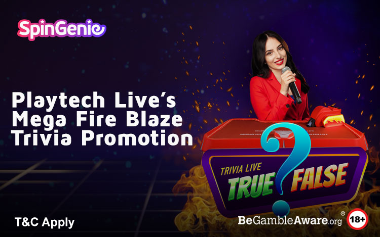 Playtech Live's Mega Fire Blaze Trivia Promo