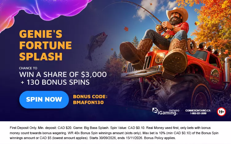 Genie's Fortune Splash: Six Weeks of Prize Draws at Spin Genie Ontario