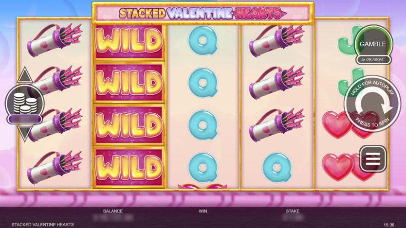 Stacked Valentines Hearts Slot