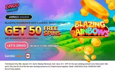 Blazing Rainbows Has Landed Zingo Style! Boogie On With 20 Free Spins