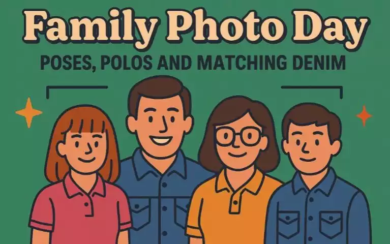 Family Photo Day: Poses, Polos and Matching Denim