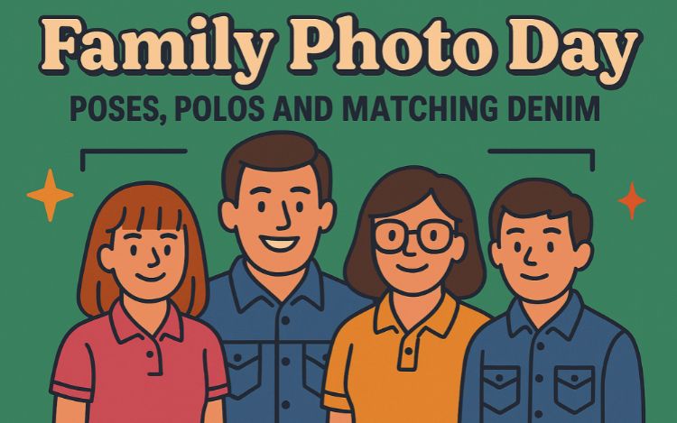 Family Photo Day: Poses, Polos and Matching Denim