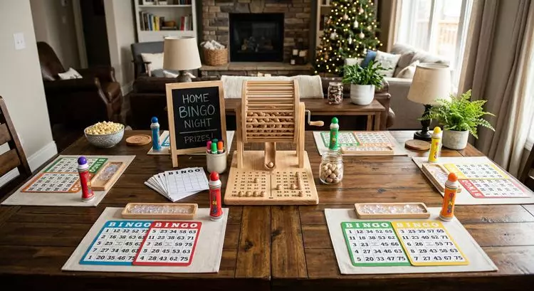 Organised-home-bingo-table