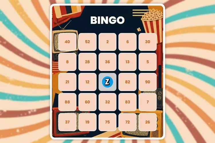 Retro Inspired Bingo Card