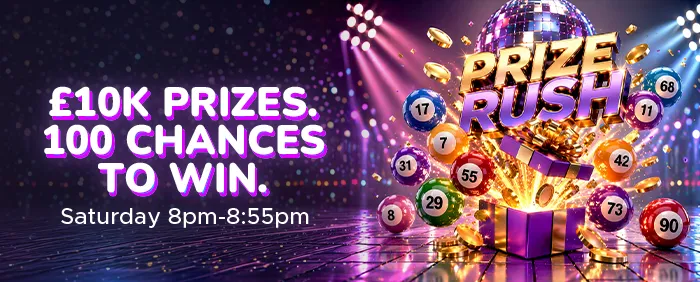 100 Prizes. £10k Jackpot. One Hour