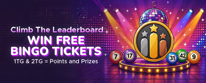 Close Call Leaderboard - win up to 150 Free Bingo Tickets