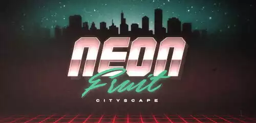 Neon Fruit Cityscape