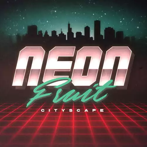 Neon Fruit Cityscape