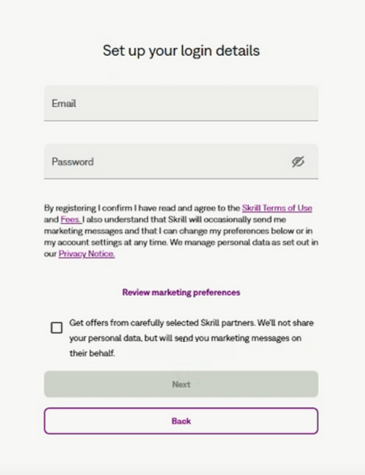 Set up your login details