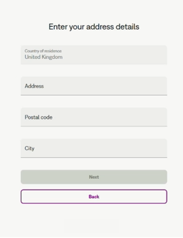 Enter your address details