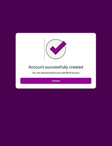 Account successfully created